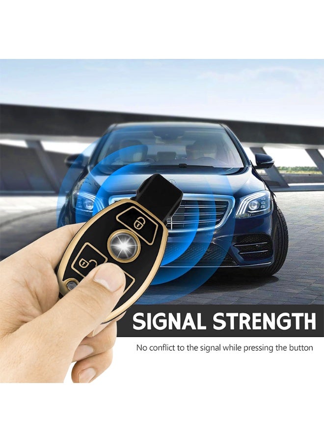 Key Fob Case for Mercedes Benz C E M S CLA CLS CLK GLC GLK G Class Premium Soft TPU Full Keyless Smart Key Fob - Image 3